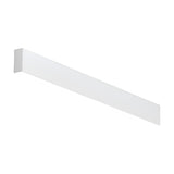 Giano Aluminium Linear LED Wall Light in white, a slim rectangular bar with a clean, unfussy profile, shown at an angle against a plain white background.
