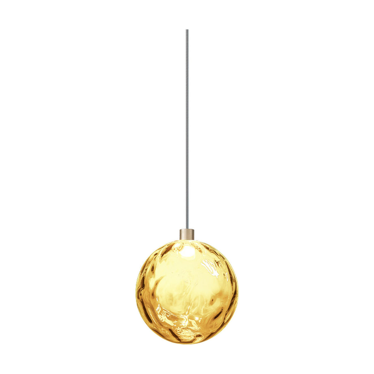 Murané Glass Sphere LED Pendant Light 18cm - Brushed Champagne