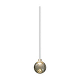 Murané Smoke Grey Glass Sphere Pendant Light 10cm - Champagne