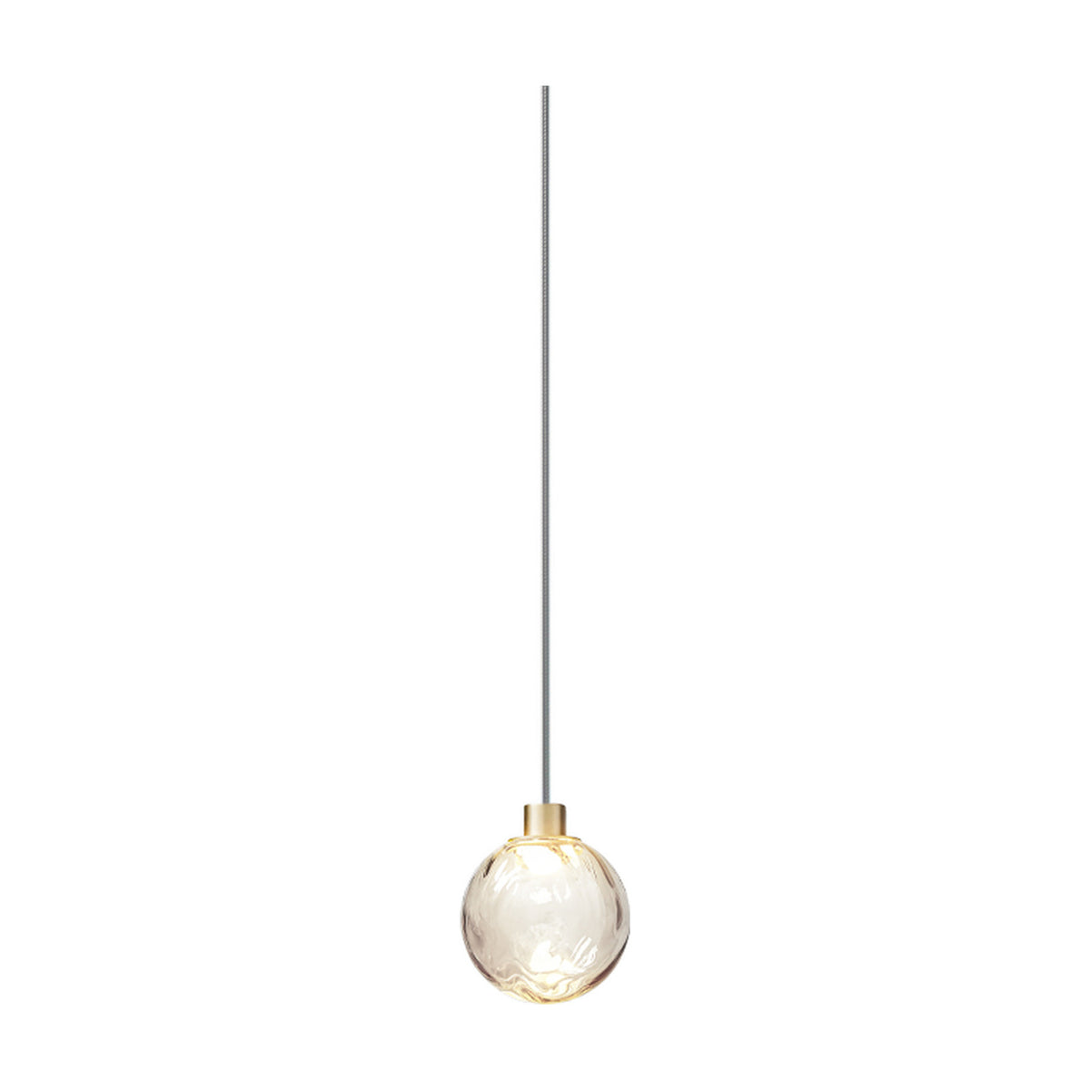 Murané Transparent Glass Sphere Pendant Light 10cm - Champagne