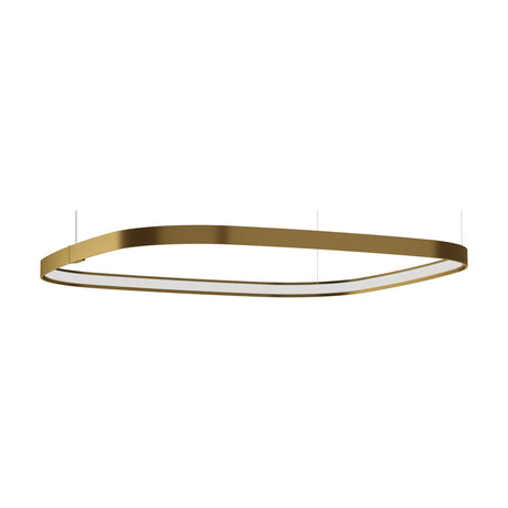 Zero Square 75 pendant light, a slim rounded-square ring in Brushed Bronze with an integrated LED and white diffuser underside, shown on a plain white background.
