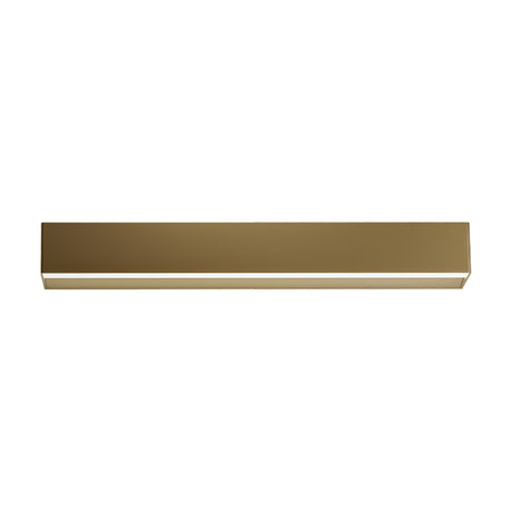 Toy S LED Wall Light, a slim rectangular bar in Brushed Bronze finish with a linear light strip along the lower edge, shown on a plain white background.