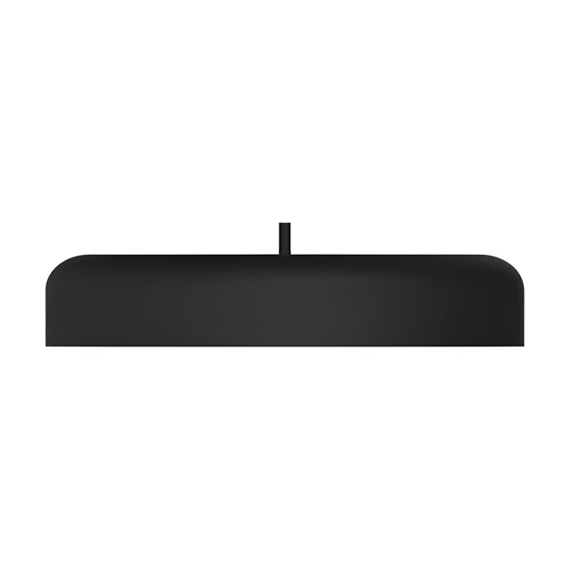Rea Dome Pendant Light in matt black aluminium, a wide flat dome shade with a short cable rise, shown on a plain white background.