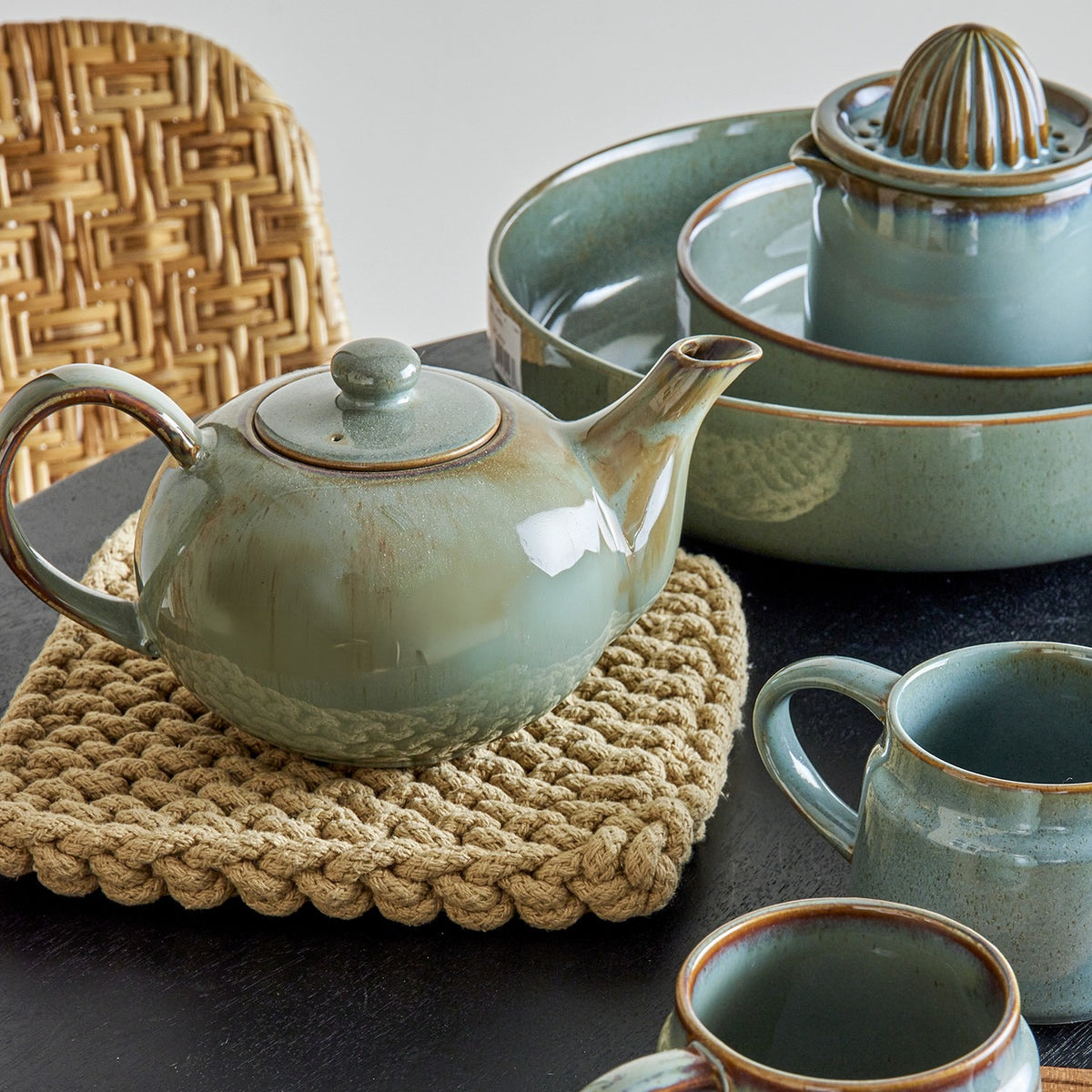 Pixie Stoneware Teapot 825ml - Green