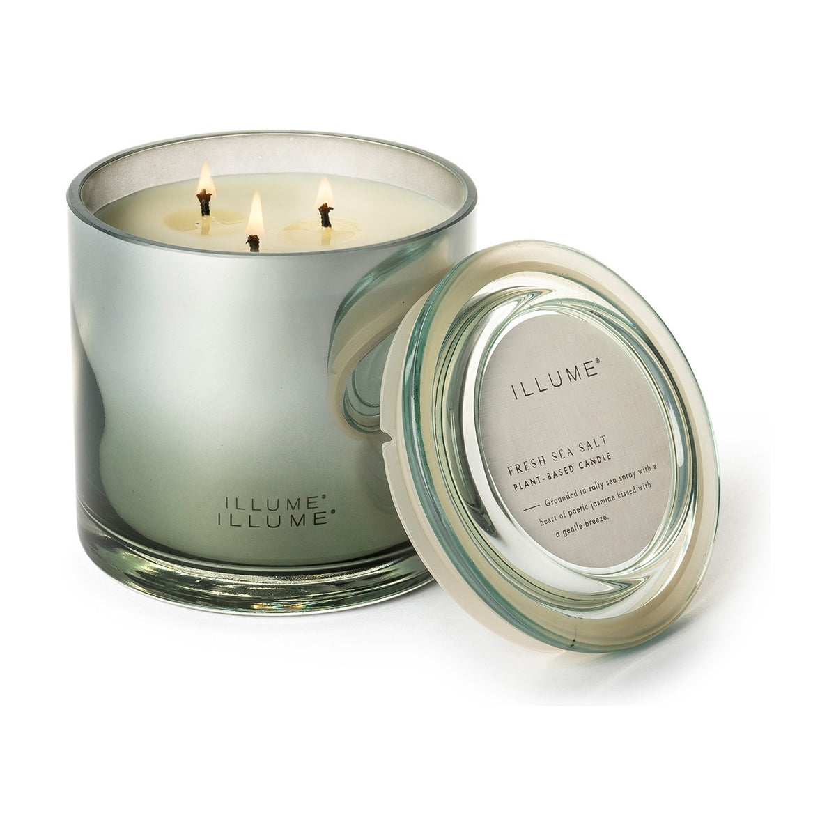 Fresh Sea Salt Glass Scented Candle 590g
