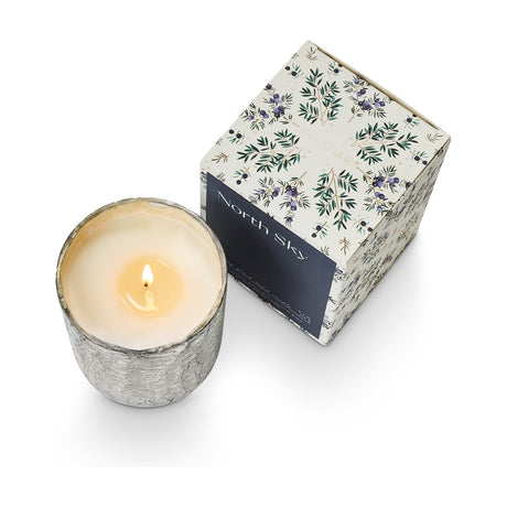 North Sky Crackle Glass Scented Candle 9cm
