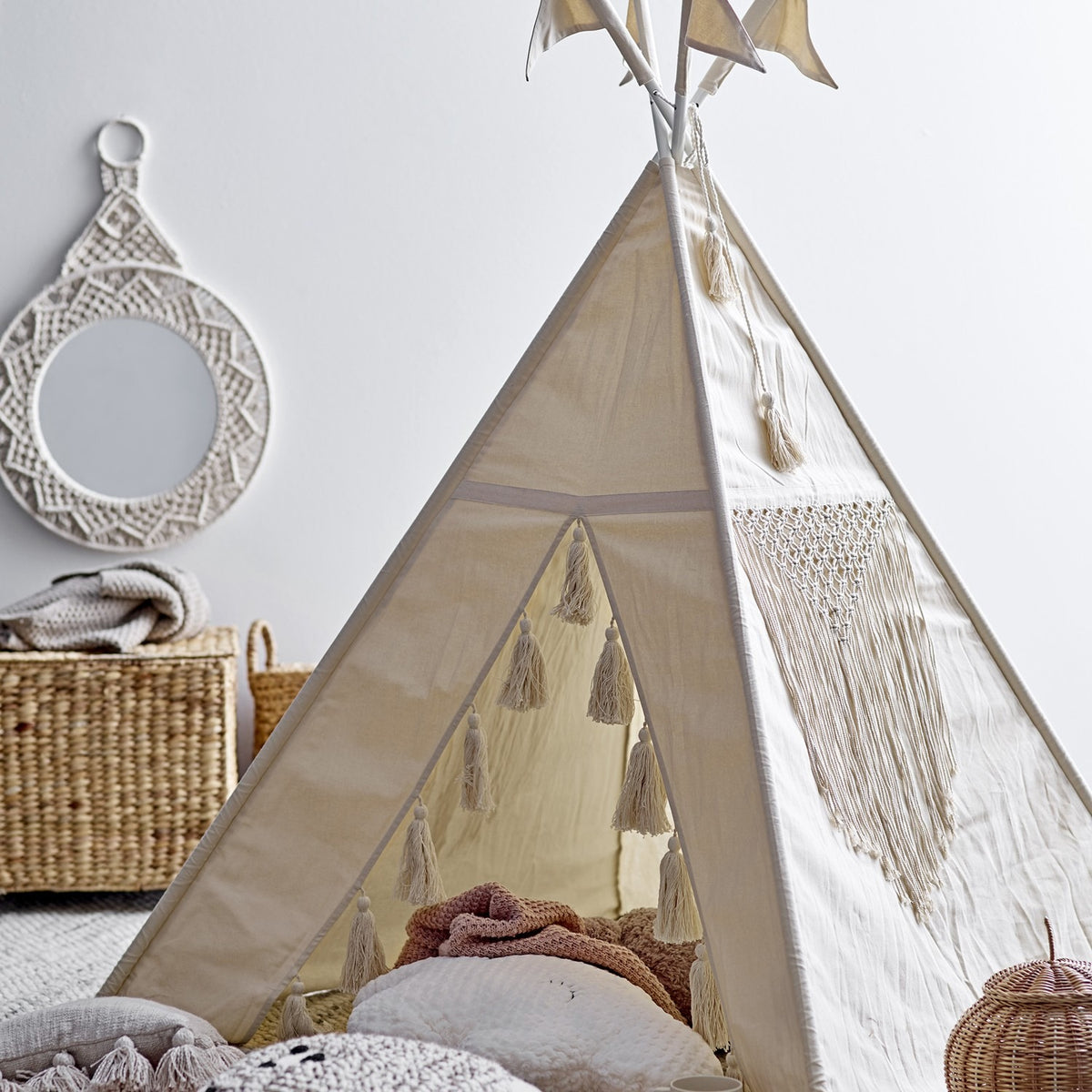 Fardin Cotton Play Tent - Natural