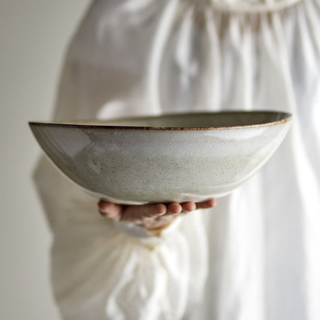 Sandrine Stoneware Bowl 32cm - Grey