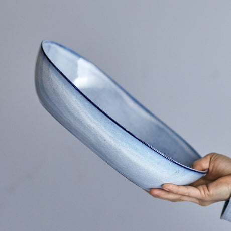 Sandrine Stoneware Bowl 32x20cm - Blue