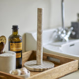 Emy Marble Kitchen Roll Holder - Beige
