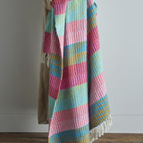 Isnel Pink Striped Throw - Multi
