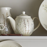 Bea Crackle Stoneware Teapot 1200ml - Cream