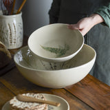 Bea Crackle Stoneware Bowl 30.5cm - Cream