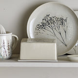 Bea Crackle Stoneware Butter Dish - Cream