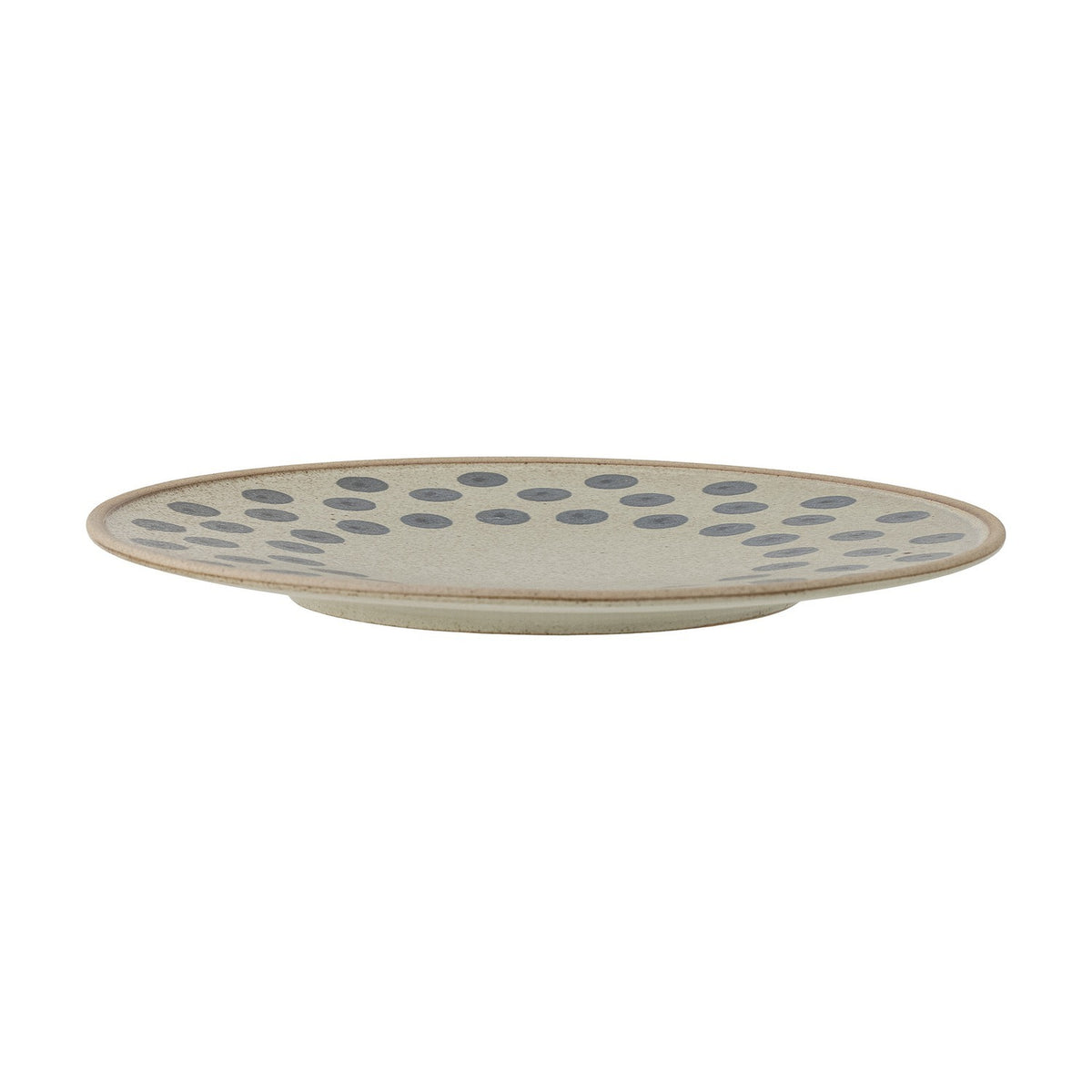 Tinni Dotted Stoneware Dinner Plate - Beige