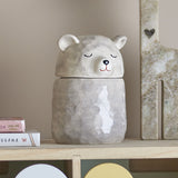 Puk Bear Stoneware Storage Jar with Lid 440ml - Grey
