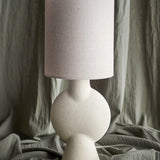 Sergio Stoneware Table Lamp with Linen Shade - Beige