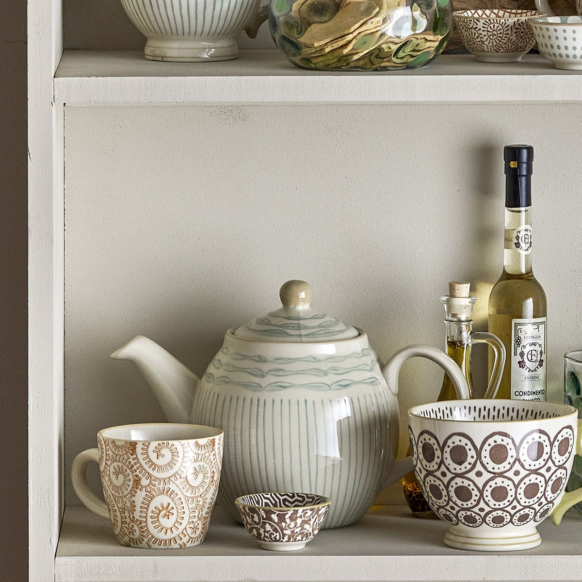 Maple Stoneware Teapot 900ml - Cream