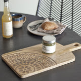 Vanilla Embossed Wooden Serving Board - Natural