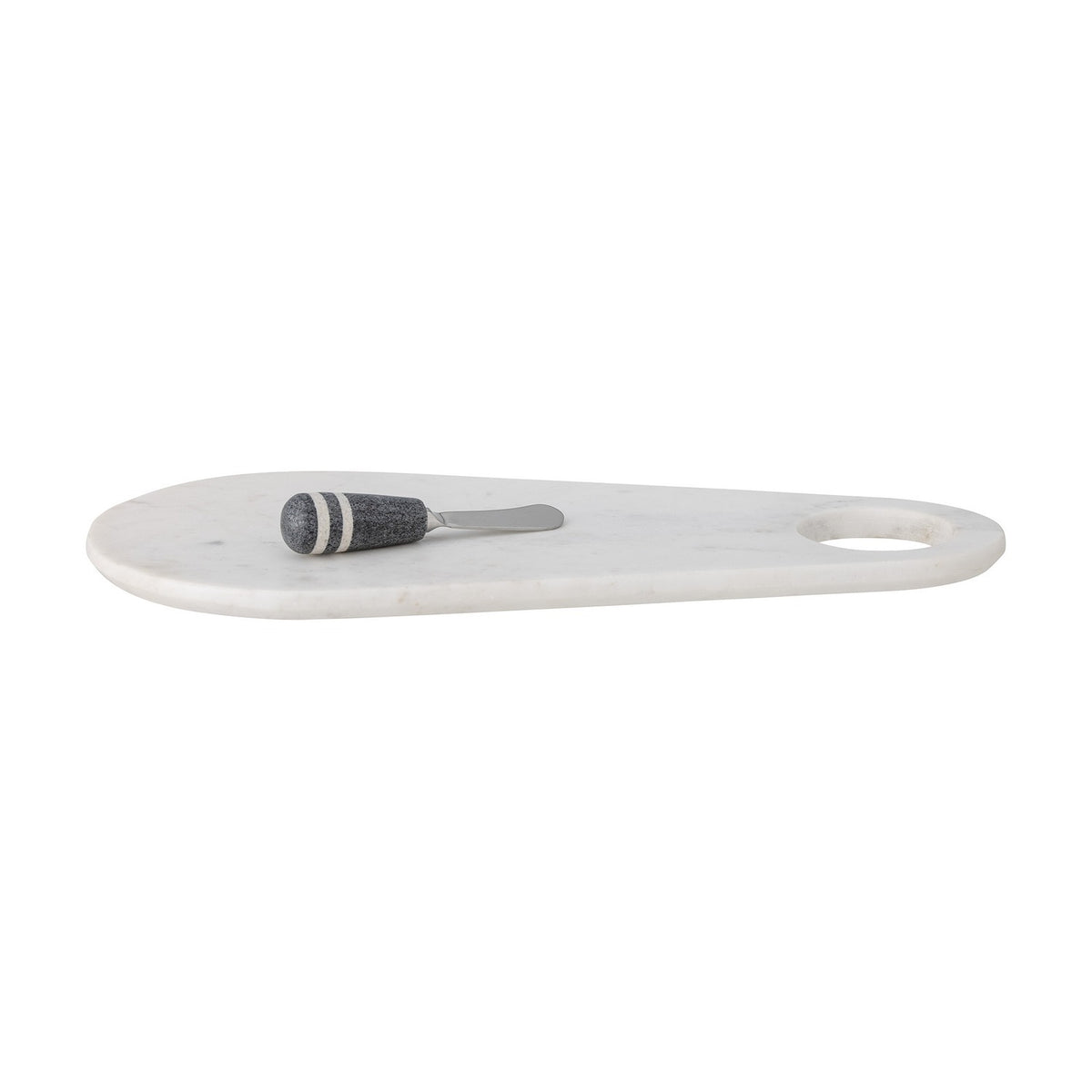 Abrielle Marble Serving Boards with Knives Set of 2 - White