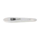 Abrielle Marble Serving Boards with Knives Set of 2 - White