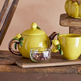Limone Lemon Stoneware Teapot 730ml - Yellow