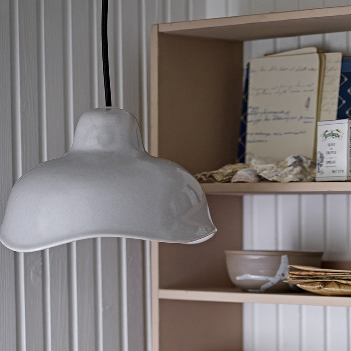 Garner Stoneware Lamp Shade - Grey
