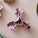 Rosali Flower Stoneware Ornament - Purple