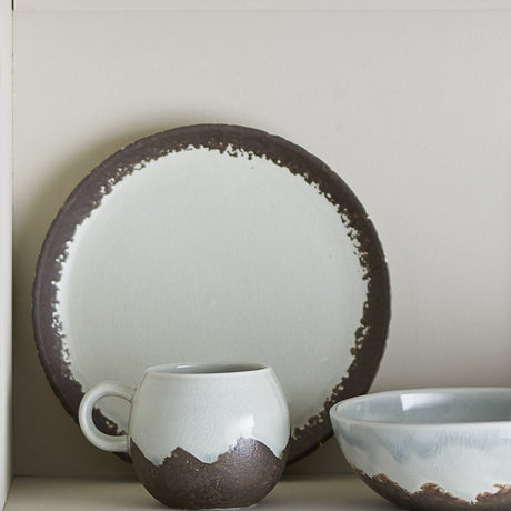 Paula Crackle Stoneware Side Plate - Grey