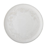 Winter Embossed Stoneware Christmas Platter 34cm - White