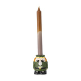Feast Nutcracker Stoneware Christmas Candle Holder - Green