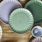 Latina Speckled Stoneware Side Plate - Green