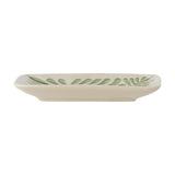 Fauni Leaf Stoneware Plate - Green