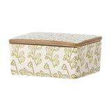 Maple Floral Stoneware Butter Dish - Cream