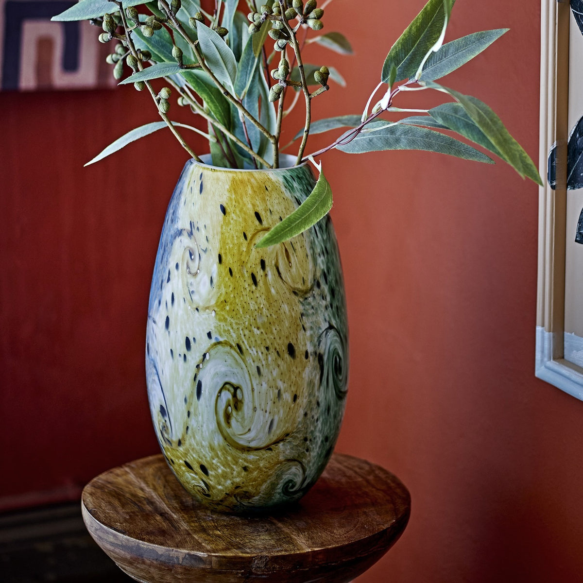 Kalian Glass Vase 29.5cm - Blue