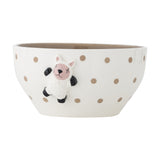 Dolly Dotted Stoneware Bowl 14cm - White