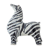 Zayn Zebra Stoneware Ornament - White