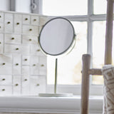 Milde Round Iron Table Mirror 20cm - Cream