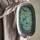 Milani Stoneware Platter 37x21cm - Green