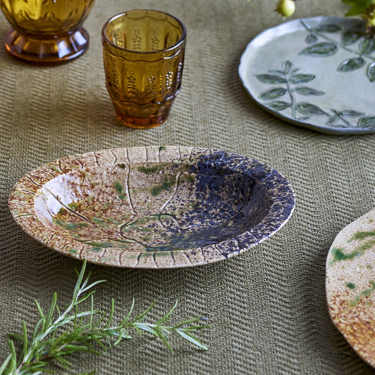 Larken Stoneware Platter - Multi