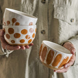 Linora Stoneware Bowls 12.5cm Set of 3 - Brown