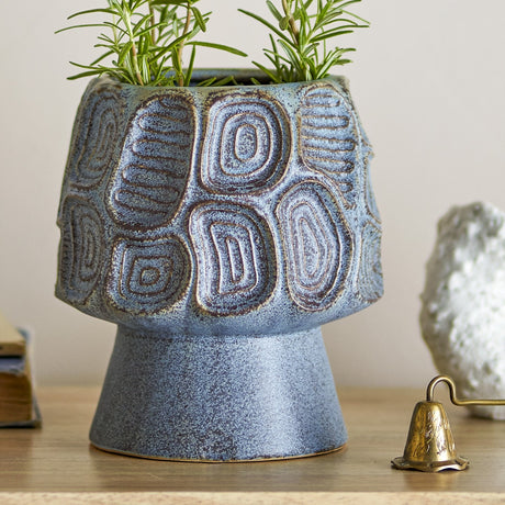 Clarke Stoneware Plant Pot - Blue