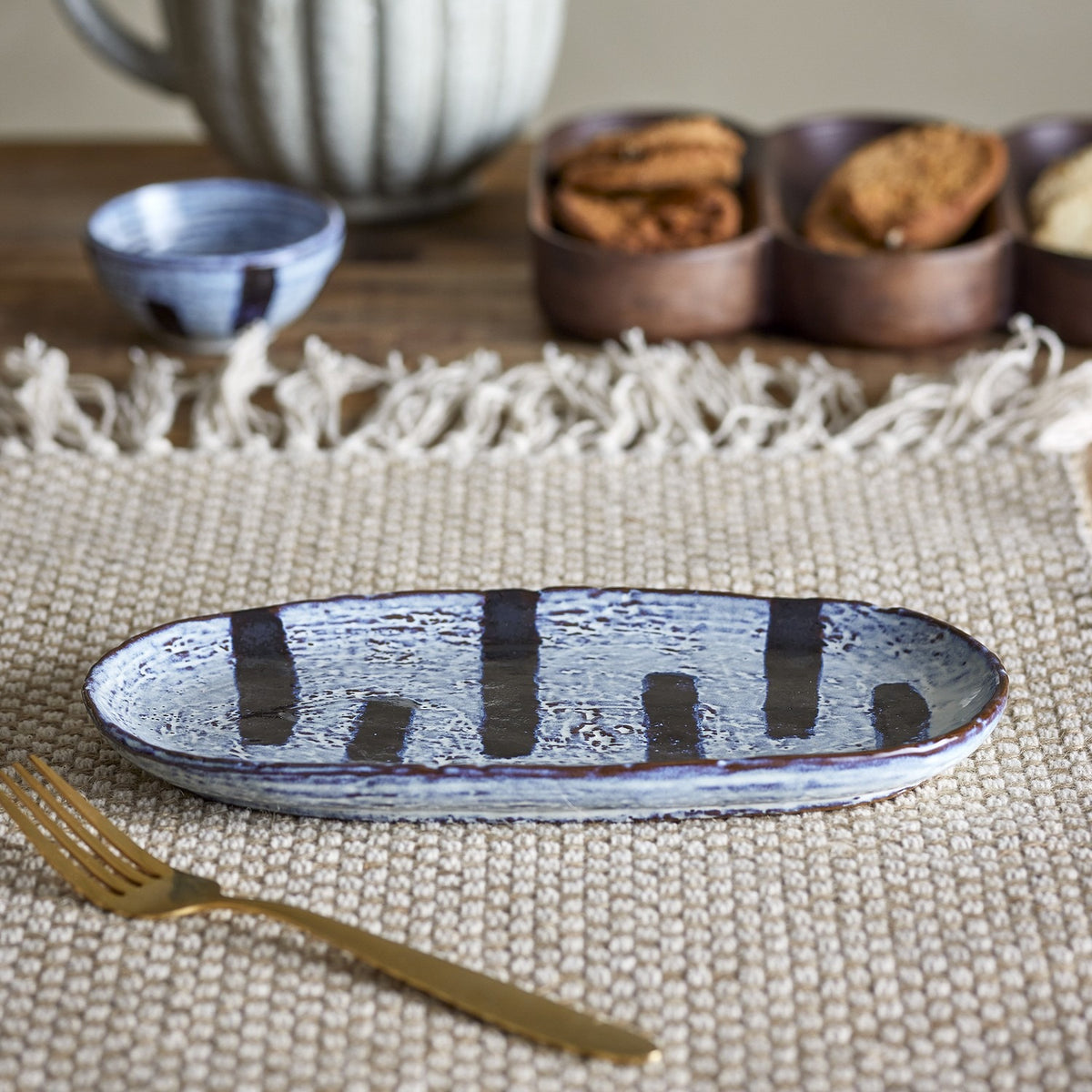 Ever Stoneware Plate - Blue