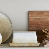 Paula Speckled Stoneware Butter Dish - Cream