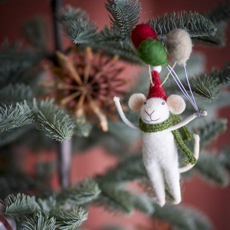 Peo Wool Christmas Tree Decoration - White