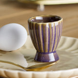 Latina Glossy Stoneware Egg Cup - Purple
