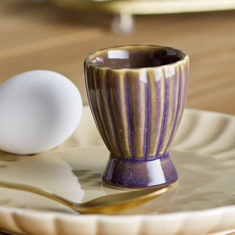Latina Glossy Stoneware Egg Cup - Purple
