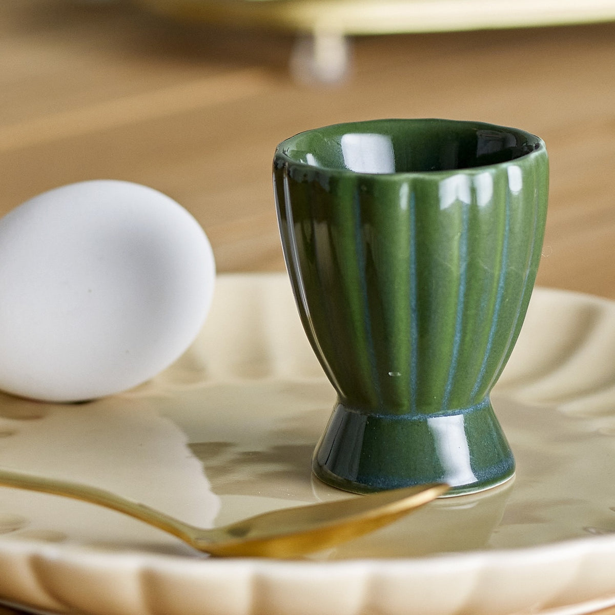 Latina Stoneware Egg Cup - Green