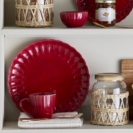 Latina Stoneware Side Plate - Red