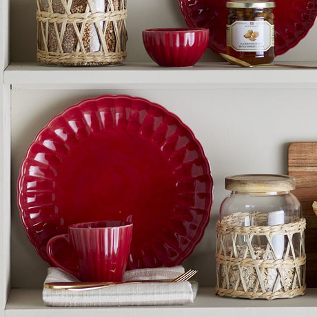 Latina Stoneware Dinner Plate - Red